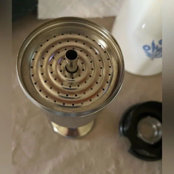 Vintage Corning Ware Blue Cornflower Percolator Coffee Collectible - Picture 11 of 15